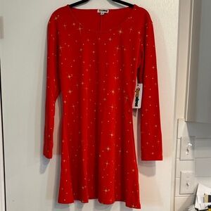 Tipsy Elves Red Starry Mini Dress
